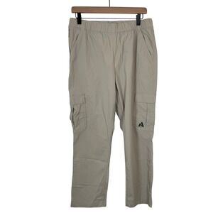 Eddie Bauer First Ascent Women Beige Cargo Hiking Pants Stretch Waist Size 12